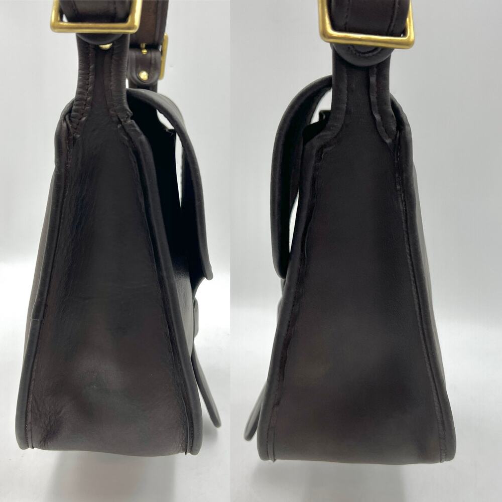 Vintage Coach Courier Pouch 8920 Leather Bag Dark Brown Mocha - Picture 7 of 12